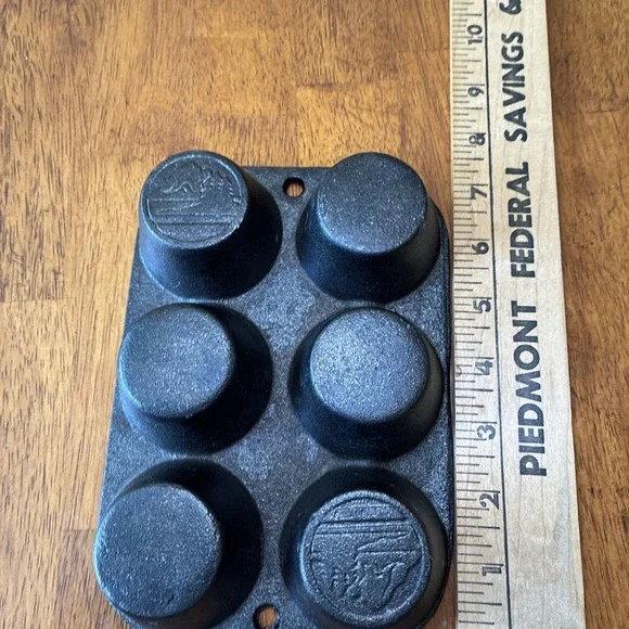 Muffin Pan - Pre-Seasoned Cast Iron 7-3/4 Inch by 5-1/2 inch By Old Mountain - Picture 7 of 9